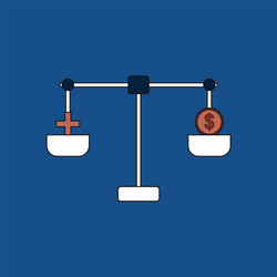 flat icon design collection scales with cross vector image