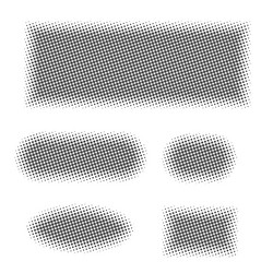 geometric shapes with halftone effect vector image