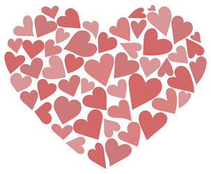 Heart of Hearts - Valentine's Day Vector Image