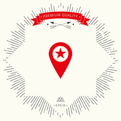 map pointer with star vector image