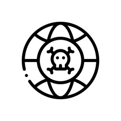 network icon thin linear style design isolated vector image