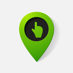 realistic color pointer finger up vector image