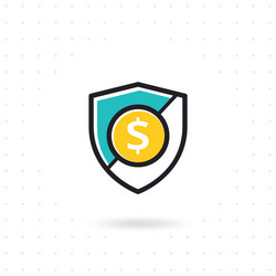 Security Shield with Dollar vector image