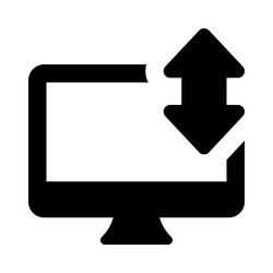 transferring data via desktop between devices vector image