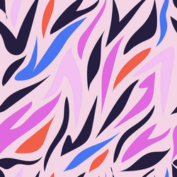 abstract multicolored zebra stripes form pattern vector image