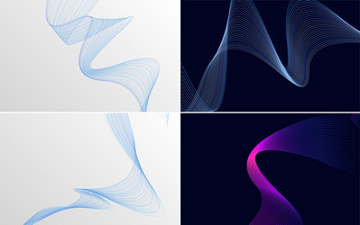 collection of geometric minimal lines pattern set vector image