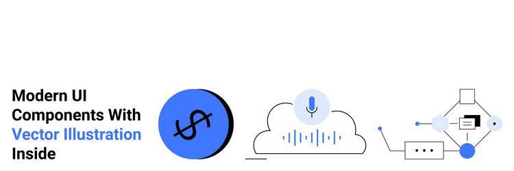 modern ui concepts featuring dollar icon cloud vector image