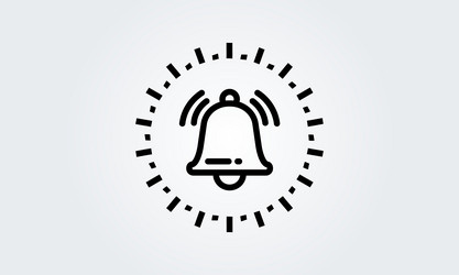 notification bell line icon incoming inbox new vector image