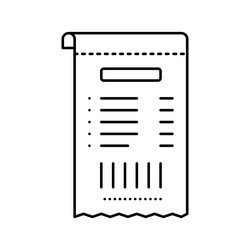 qr code on receipt line icon isolated vector image