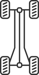 Car chassis frame icon Royalty Free Vector Image