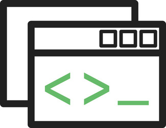 custom coding vector image