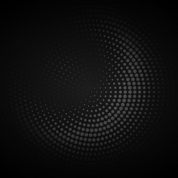 Dark Circular Halftone Pattern vector image