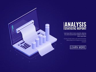 data analysis and information statistics business vector image
