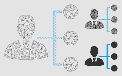 distribution manager mesh network model vector image