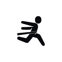 Isolated running icon winner element can vector