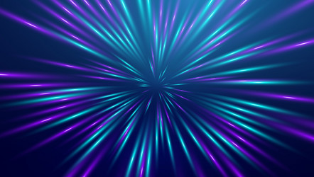 warp drive high speed neon light tunnel vector image