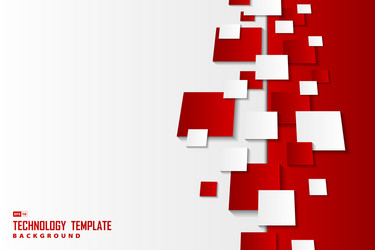 Abstract Red & White Square Background vector image