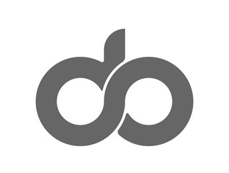 circular combination of lowercase letters d and o vector image