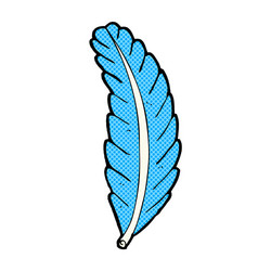 Cartoon sticker bird feather Royalty Free Vector Image