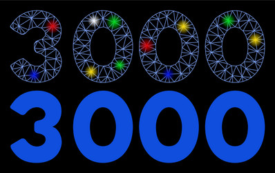 flare mesh network 3000 digits text icon vector image