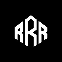 RRR Initial Logo - Hexagon & Cube vector image