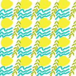 seamless summer color pattern of abstract shapes vector image