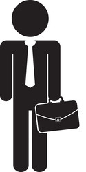 businessman executive pictograph vector