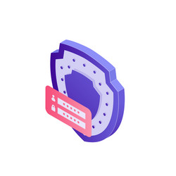 cyber security concept in 3d design vector image