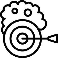 dream dart linear style icon design vector image