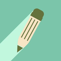 flat with shadow icon and mobile application vector image