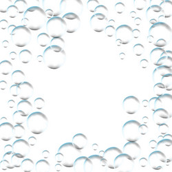 frame for processing of transparent bubbles vector image