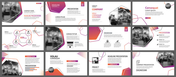 Geometric Gradient Presentation Template vector image