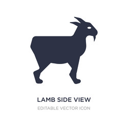 Lamb side view icon on white background simple vector