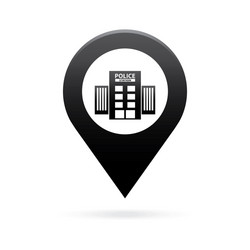 police station map pointer icon marker gps vector image