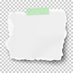 white square ragged paper scrap with soft shadow vector