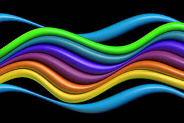 bright wavy lines multicolored grid abstract vector image