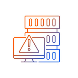 dos attack gradient linear icon vector image