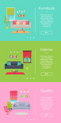 furniture and interior pages vector