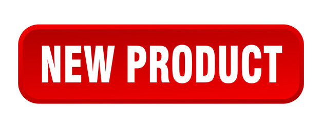 new product button square 3d push vector image