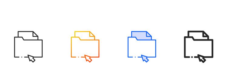 save file iconthin linear gradient blue stroke vector image