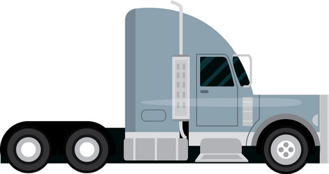 semi truck trailer vehicle city transport vector