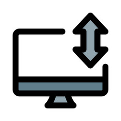 transferring data via desktop between devices vector image