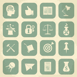 universal retro icons for web and mobile vector image