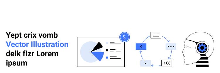 data analysis and artificial intelligence concept vector image