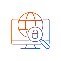 dns tunneling detecting gradient linear icon vector image