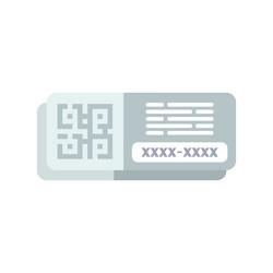 event ticket containing qr code for scanning vector image