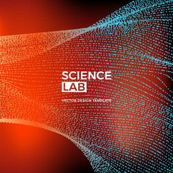 futuristic background with dynamic particles vector image