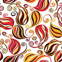 seamless abstract pattern of wavy cucumbers vector image