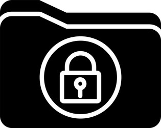 secure folder icon design vector image
