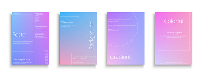 set of colorful gradient covers templates vector image